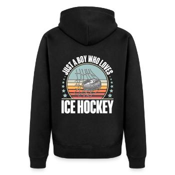 Eishockey Hockey sur glace - Veste à capuche bio Premium Unisexe - noir - Dos - Nico (187cm)