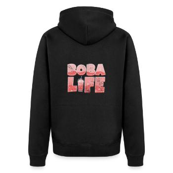 Bubble Tea Boba Tea Kawaii Cadeau - Veste à capuche bio Premium Unisexe - noir - Dos - Nico (187cm)