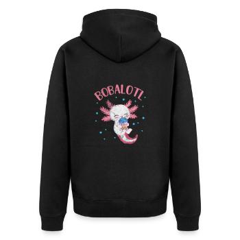 Bubble Tea Boba Tea Kawaii Cadeau - Veste à capuche bio Premium Unisexe - noir - Dos - Nico (187cm)