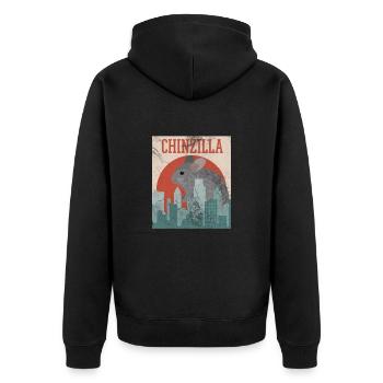 Chinchilla rongeur animal de compagnie rongeur cadeau - Veste à capuche bio Premium Unisexe - noir - Dos - Nico (187cm)