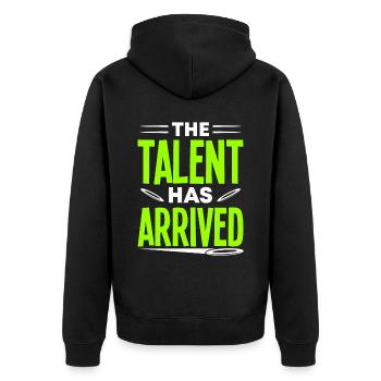 Discus Throw Discus Thrower Athletics Discus - Unisex Premium Organic Zip Hoodie - black - Back - Nico (187cm)