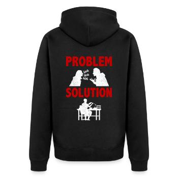 Collier Fabrication de bijoux Solution Problème Passe-temps - Veste à capuche bio Premium Unisexe - noir - Dos - Nico (187cm)
