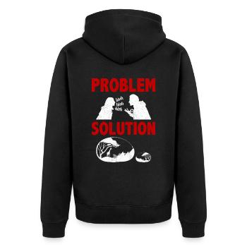 Peinture Rocks Stones Artist Problème Solution - Veste à capuche bio Premium Unisexe - noir - Dos - Nico (187cm)