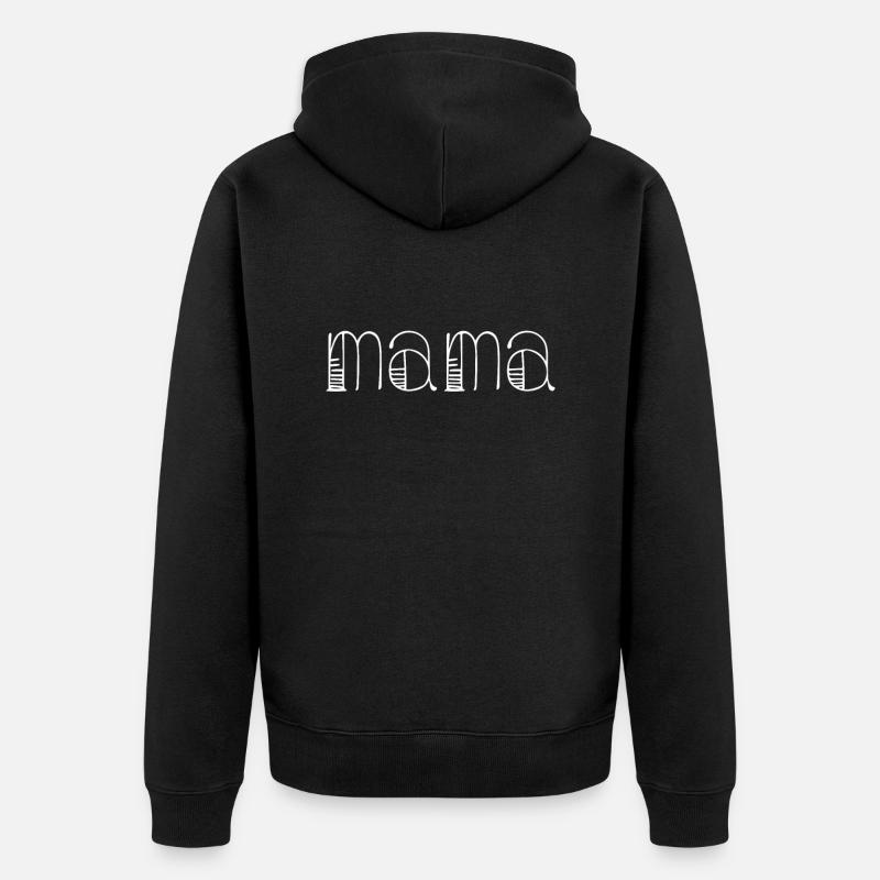 Lettrage Mama - Veste à capuche bio Premium Unisexe - noir
