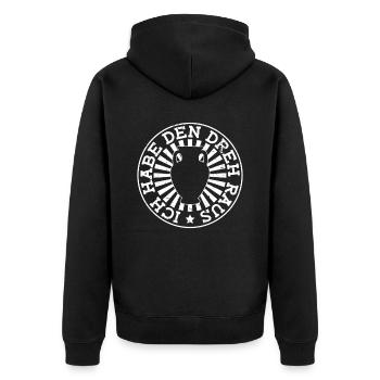 Ich Habe Den Dreh Raus - Töpfer Töpfern - Unisex Premium Bio Zip Hoodie - Schwarz - Hinten - Nico (187cm)