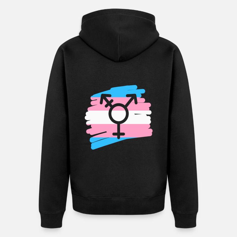 Transgenre Trans LGBTQ - Veste à capuche bio Premium Unisexe - noir