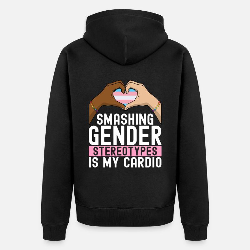 Transgenre Trans LGBTQ - Veste à capuche bio Premium Unisexe - noir