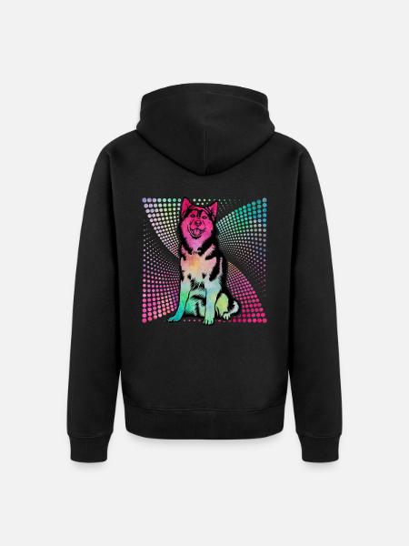 Husky - Unisex Premium Bio Zip Hoodie - Schwarz