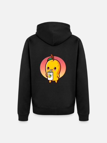 Refreshing mango enjoys mango juice - Unisex Premium Organic Zip Hoodie - black
