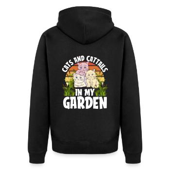 Hobby Gardener Garden Cute Garden Cat - Veste à capuche bio Premium Unisexe - noir - Dos - Nico (187cm)