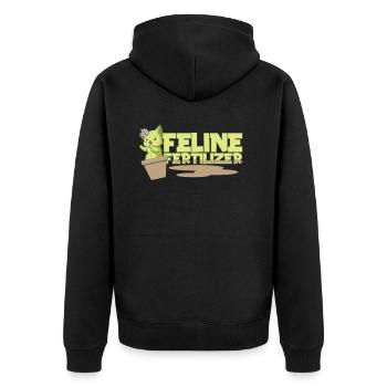 Hobbygärtner Garten Katzenartig Gartenkatze - Unisex Premium Bio Zip Hoodie - Schwarz - Hinten - Nico (187cm)