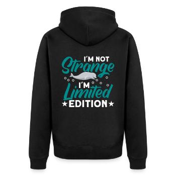 Beluga Whale Beluga Whale Whale Watching Dolphin Dolphin - Unisex Premium Organic Zip Hoodie - black - Back - Nico (187cm)