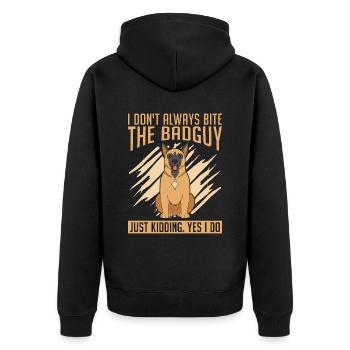 Dresseur d’animaux Je ne mords pas toujours l’amoureux des animaux - Veste à capuche bio Premium Unisexe - noir - Dos - Nico (187cm)