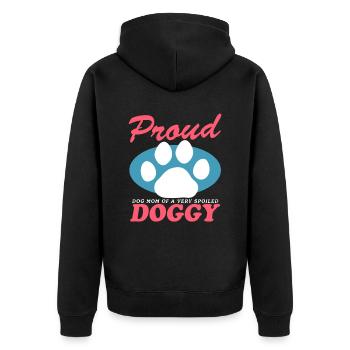 Chien Maman Propriétaire Chien Maîtresse Chien Cadeau - Veste à capuche bio Premium Unisexe - noir - Dos - Nico (187cm)