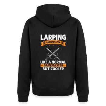 Citation de jeu de rôle fantastique pour le combat à l’épée - Veste à capuche bio Premium Unisexe - noir - Dos - Nico (187cm)