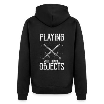 Jeu de rôle en direct pour PNJ et jeu de rôle RPG - Veste à capuche bio Premium Unisexe - noir - Dos - Nico (187cm)