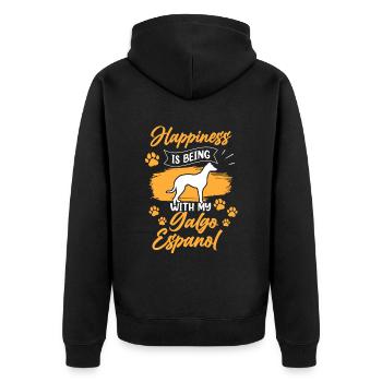 Galgo Español vous fait plaisir Lévrier espagnol - Veste à capuche bio Premium Unisexe - noir - Dos - Nico (187cm)