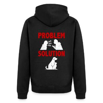 Pet Sitting Pet Sitter Problème Solution Hobby - Veste à capuche bio Premium Unisexe - noir - Dos - Nico (187cm)