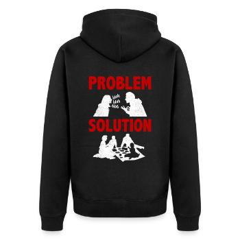 Picknicing Outing Problème Solution Hobby - Veste à capuche bio Premium Unisexe - noir - Dos - Nico (187cm)