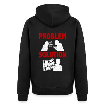 Postcard Collecting Letters Problem Solution Hobby - Unisex Premium Bio Zip Hoodie - Schwarz - Hinten - Nico (187cm)