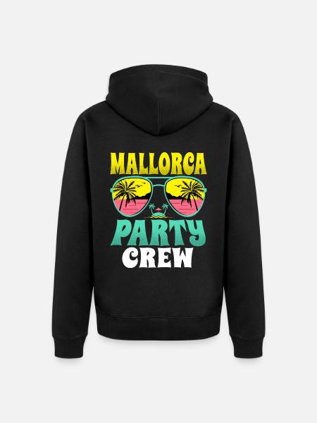 Mallorca Party Crew - Unisex Premium Organic Zip Hoodie - black