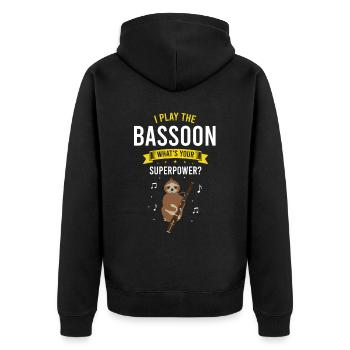 Orchestre et instrument à vent - Veste à capuche bio Premium Unisexe - noir - Dos - Nico (187cm)