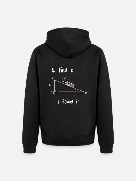Find X Mathematics Math - Unisex Premium Organic Zip Hoodie - black