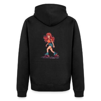 Patins à roulettes Patinage à roulettes Patinage à roulettes Filles - Veste à capuche bio Premium Unisexe - noir - Dos - Nico (187cm)