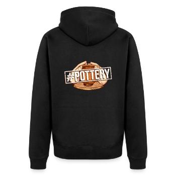 #Töpferei - Ceramic Artist - Unisex Premium Organic Zip Hoodie - black - Back - Nico (187cm)