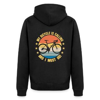 Le vélo appelle les amateurs de cyclisme Bike - Veste à capuche bio Premium Unisexe - noir - Dos - Nico (187cm)