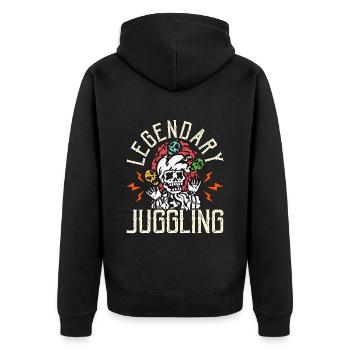 Clown de cirque Jonglerie légendaire Artiste de cirque - Veste à capuche bio Premium Unisexe - noir - Dos - Nico (187cm)