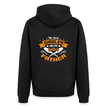 Circus Clown The Best Juggler And Circus Performer - Unisex Premium Bio Zip Hoodie - Schwarz - Hinten - Nico (187cm)