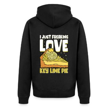 Cake Lime Cake Lemon Cake Gift - Unisex Premium Organic Zip Hoodie - black - Back - Nico (187cm)