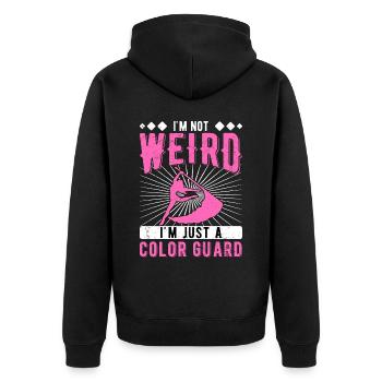 Color Guard Colorguard Farbwächter - Unisex Premium Bio Zip Hoodie - Schwarz - Hinten - Nico (187cm)