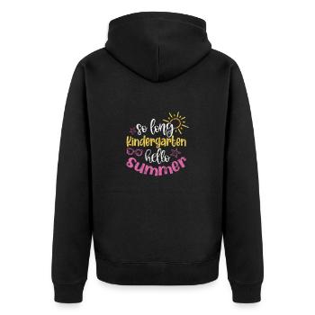 École maternelle - Veste à capuche bio Premium Unisexe - noir - Dos - Nico (187cm)