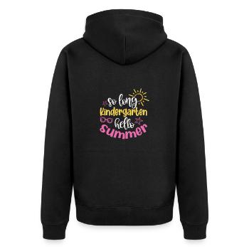 Enfant de la maternelle Inscription à l’école Cadeau scolaire - Veste à capuche bio Premium Unisexe - noir - Dos - Nico (187cm)