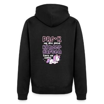 Enfant de maternelle Inscription scolaire Cadeau scolaire - Veste à capuche bio Premium Unisexe - noir - Dos - Nico (187cm)
