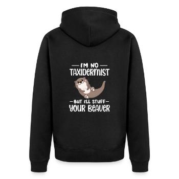 Otter Sea Otter Otter Gift - Unisex Premium Organic Zip Hoodie - black - Back - Nico (187cm)