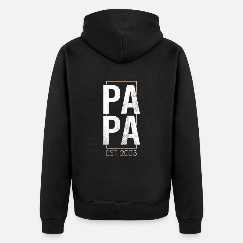 Papa 2023 - Veste à capuche bio Premium Unisexe - noir