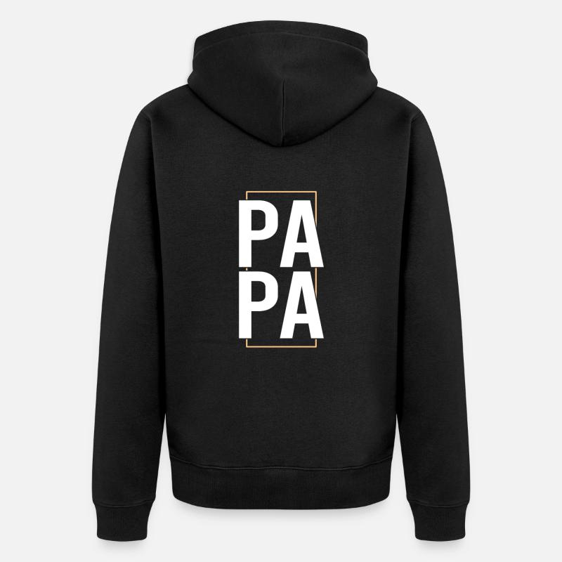 Papa - Veste à capuche bio Premium Unisexe - noir