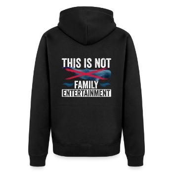 Anti-walbeobachtung Und Orca-beobachtung Rettet - Unisex Premium Bio Zip Hoodie - Schwarz - Hinten - Nico (187cm)