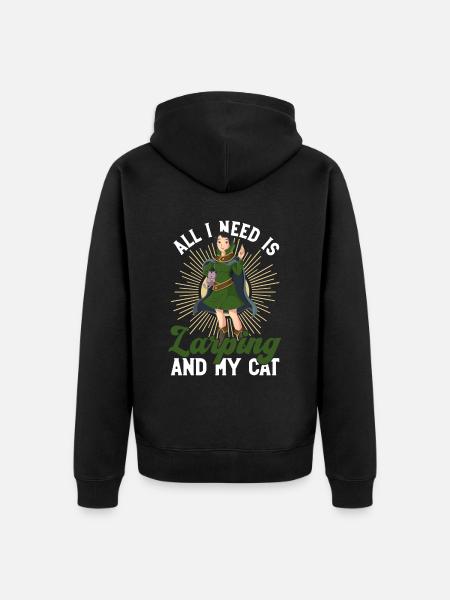 Larping Und Rollenspiele - Unisex Premium Organic Zip Hoodie - black