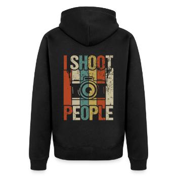 Photographie Photo Photographe Photographes! Photographes - Veste à capuche bio Premium Unisexe - noir - Dos - Nico (187cm)