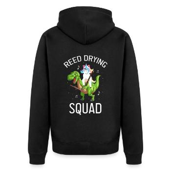 Bassoon Wind Instrument Design for Bassoonist - Unisex Premium Organic Zip Hoodie - black - Back - Nico (187cm)