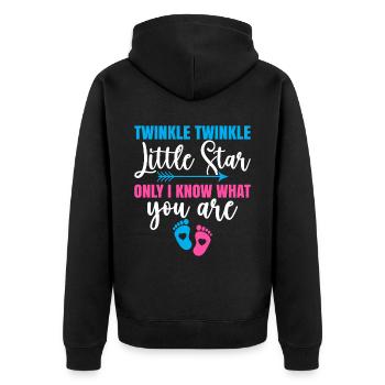 Fête de révélation de genre Baby Shower Little Star - Veste à capuche bio Premium Unisexe - noir - Dos - Nico (187cm)
