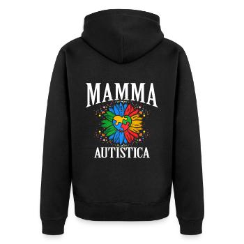Autism Autism Gift - Unisex Premium Organic Zip Hoodie - black - Back - Nico (187cm)