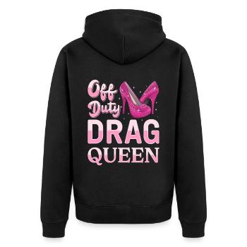LGBTQ Off-duty Drag Queen Pride - Veste à capuche bio Premium Unisexe - noir - Dos - Nico (187cm)