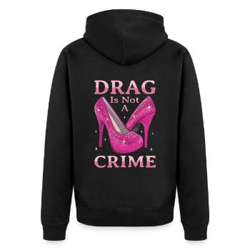 Le drag n’est pas une drag queen du crime LGBTQ - Veste à capuche bio Premium Unisexe - noir - Dos - Nico (187cm)