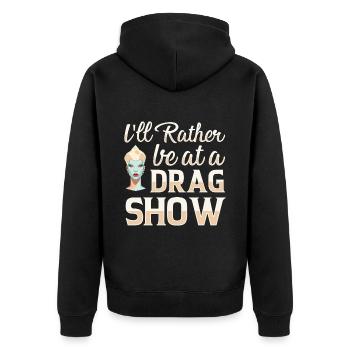 LGBTQ Off-duty Drag Queen Pride - Veste à capuche bio Premium Unisexe - noir - Dos - Nico (187cm)