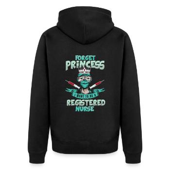 Infirmière Princesse - Veste à capuche bio Premium Unisexe - noir - Dos - Nico (187cm)